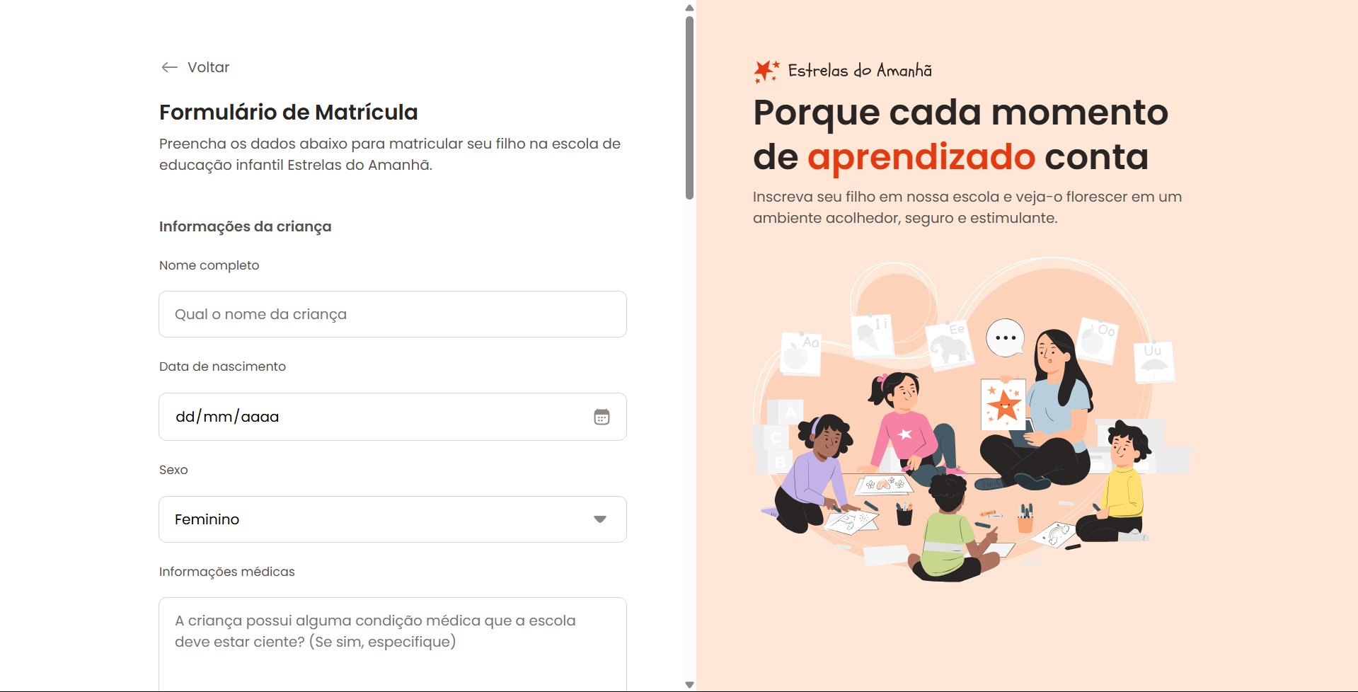 Formulário de Matrícula